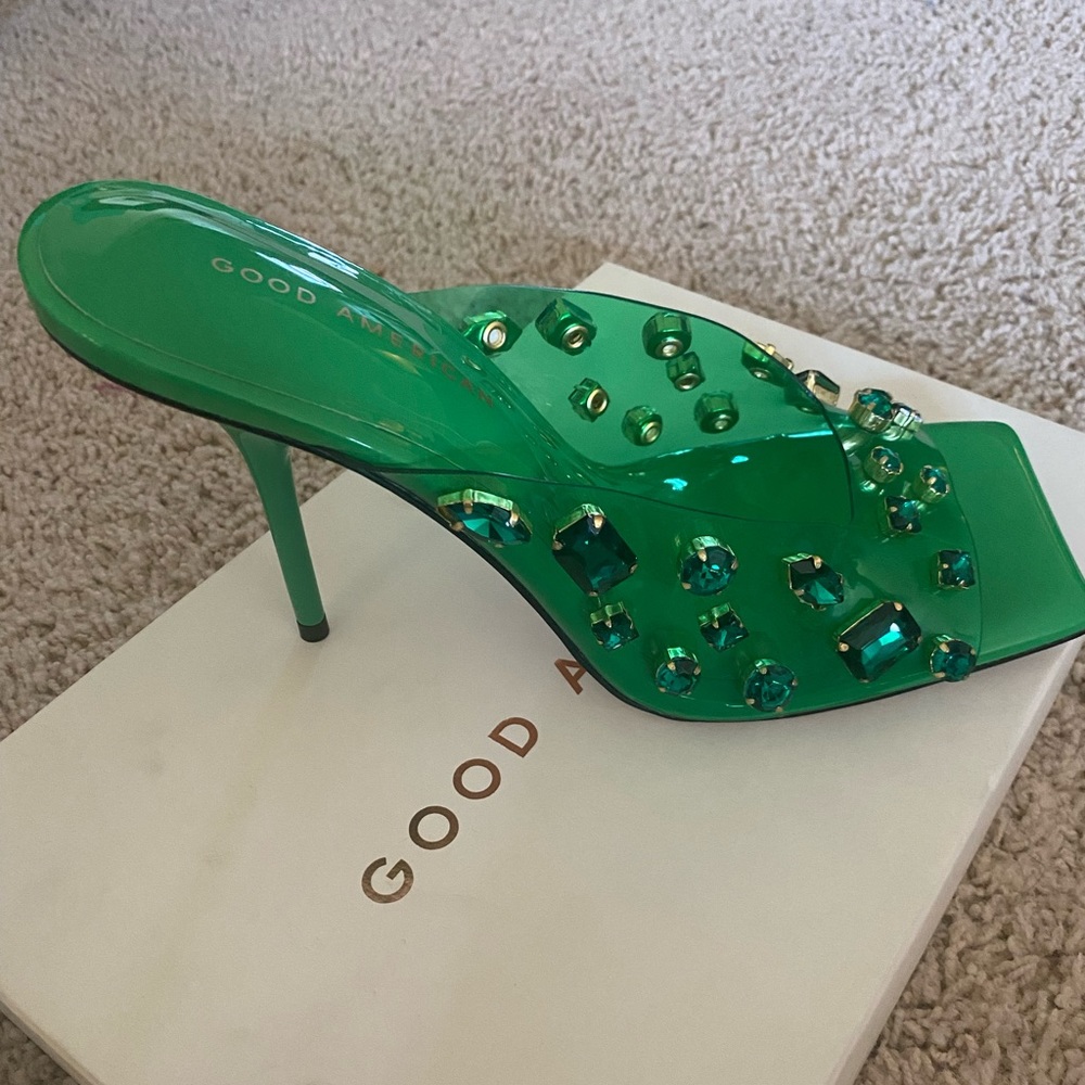 Good American Jeweled Emma Slip Heel